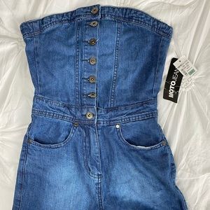 NWT Moto Jean Romper